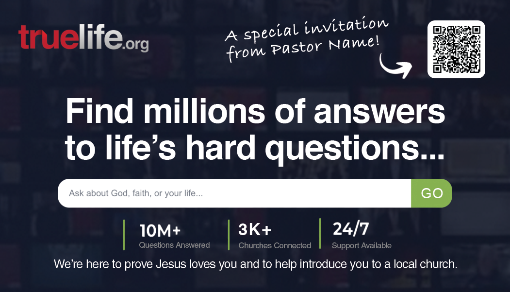 Church invitation card — back