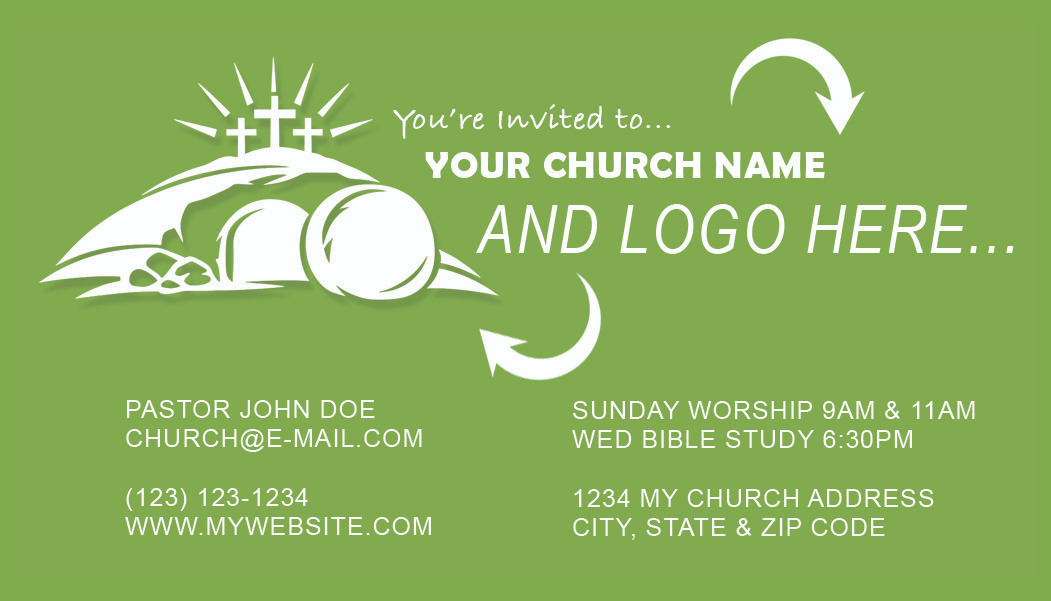 Church invitation card — front